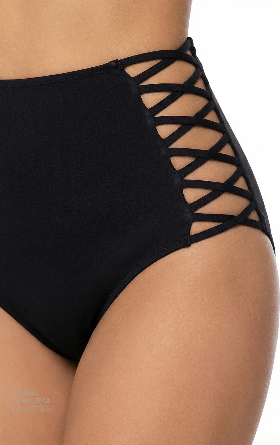 Penti Si̇yah High Fashion Yüksek Bel Bikini Altı görsel 3