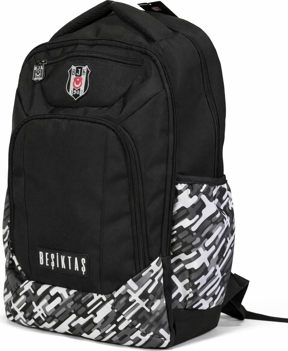 Beşiktaş Lisanslı Çok Bölmeli Sırt Çantası - Su Itici Kumaşlı Desenli Laptop Okul Çantası görsel 4
