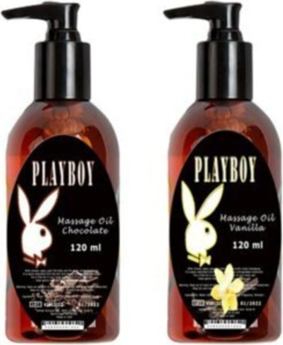 TeknoKapsül Playboy Massage Oil Chocolate And Vanilla FRAGRANCES120 ml Çikolata ve Vanilya Kokulu Vücut Masaj Y