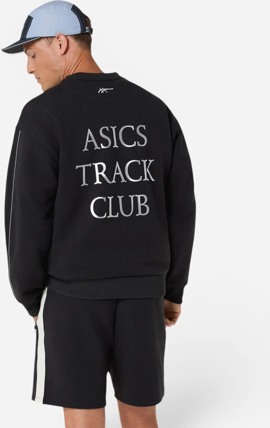 Asics Track Club Heritage Crew-Neck Top Unisex Siyah Sweatshirt 2033C121-001 görsel 2