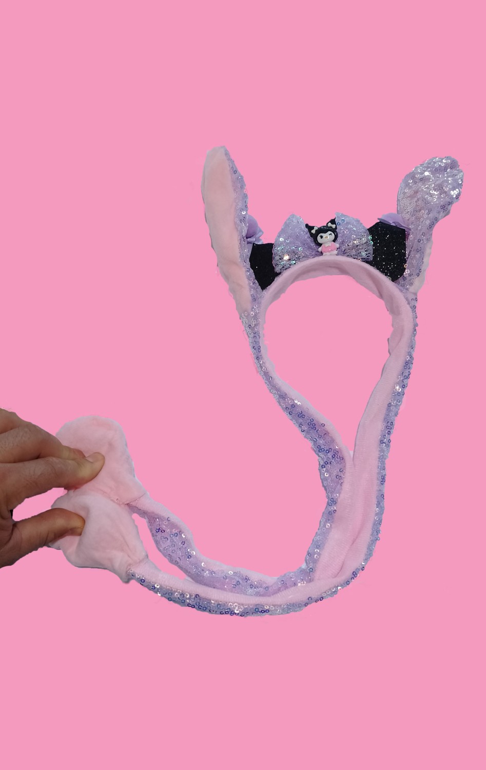 Gökbin Kız Çoçuk Kadın Peluş Hareketli Oynar Tavşan Kulaklık Taç Çocuk Kuromi Taçları