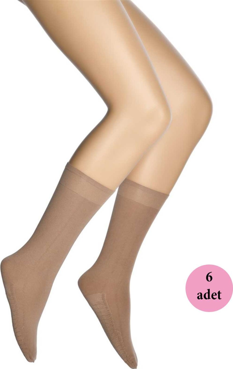 ModaSize 6 Adet Masaj Kadın Çorap Bronz 38
