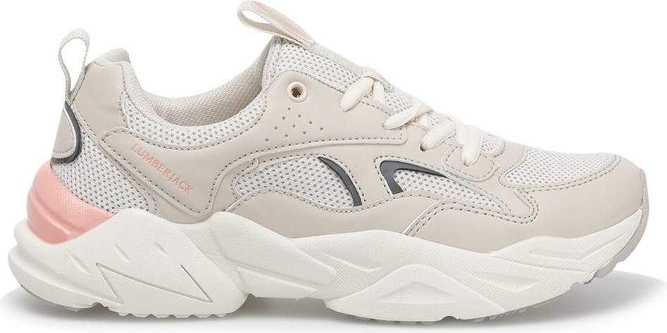 Lumberjack Kadın Sneaker Dakota 2fx Krem Tekstil Malzemeden Rahat Tabanlı Tasarım