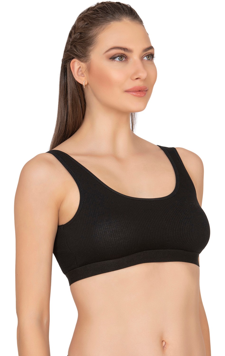 Özkan Underwear Özkan 27408 Kadın Viskon Kumaş Çıkarılabilir Pedli Balensiz Kaşkorse Kalın Askılı Sütyen Büstiyer görsel 8