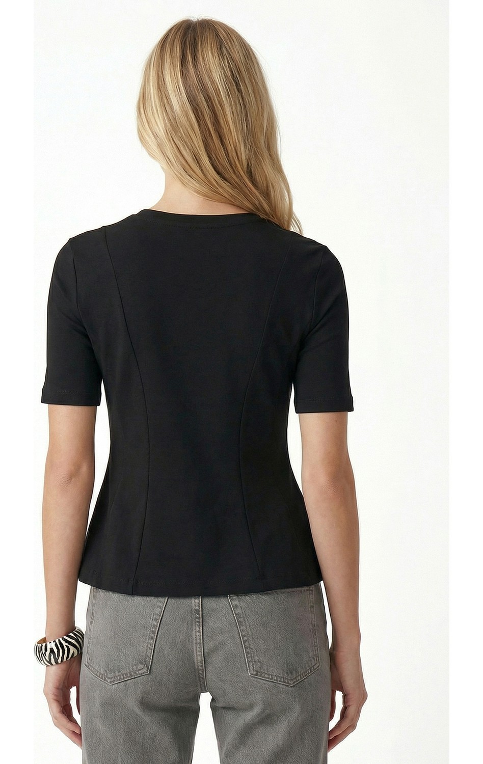 Ritnice Kadın Ella Beyaz Peplum Bluz görsel 5