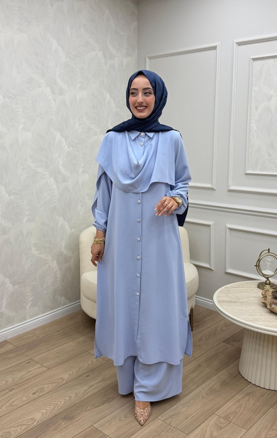 Rumo Dilara Takım Buz Mavisi görsel 2