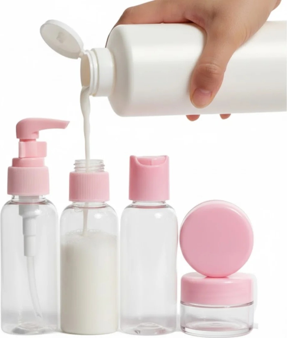 Taşınabilir 5’li Seyahat Kozmetik Şişe Seti 30 ml Sızdırmaz görsel 4