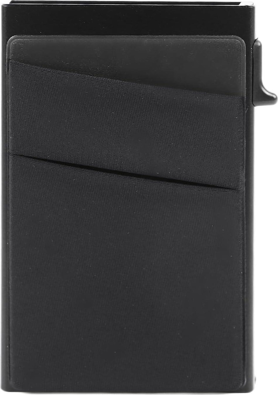 Valkyrie Premium Slim Metal Otomatik Kartlık, Rfıd Korumalı, Mekanizmalı, 10+ Kart Kapasiteli Siyah görsel 4