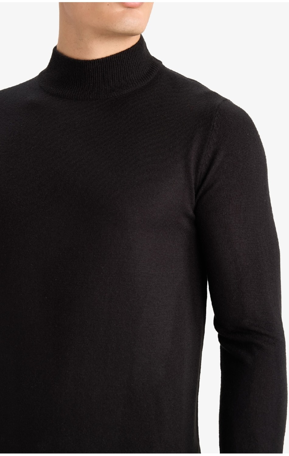 DeFacto Slim Fit Dar Kesim Balıkçı Yaka Basic Düz Triko Kazak R1127AZ25WN görsel 5