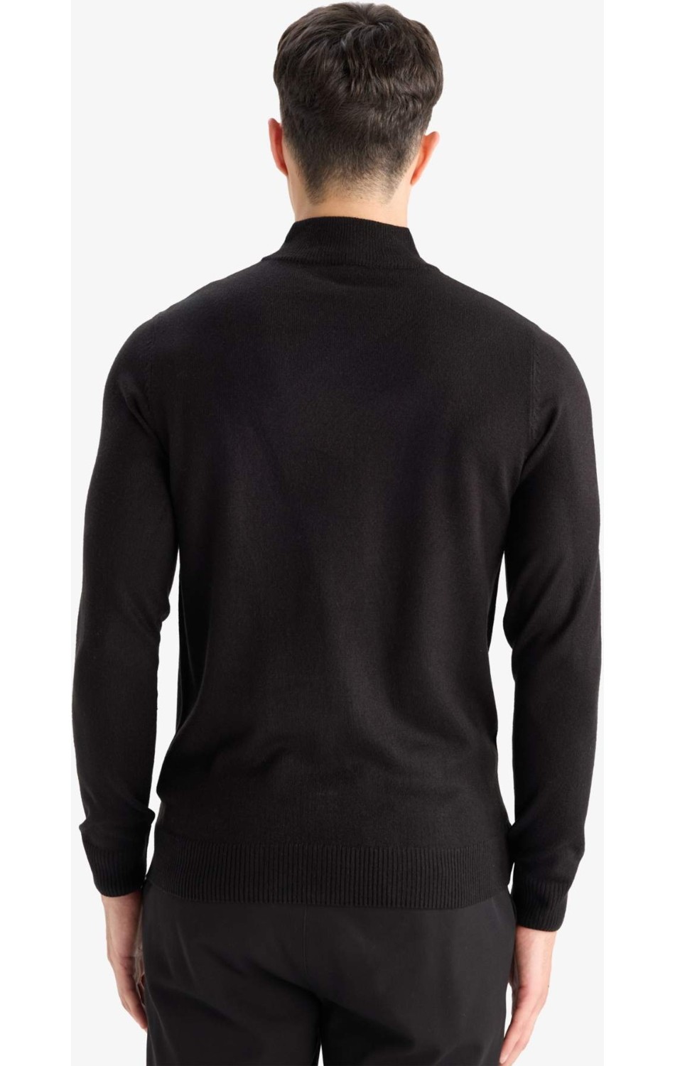 DeFacto Slim Fit Dar Kesim Balıkçı Yaka Basic Düz Triko Kazak R1127AZ25WN görsel 6