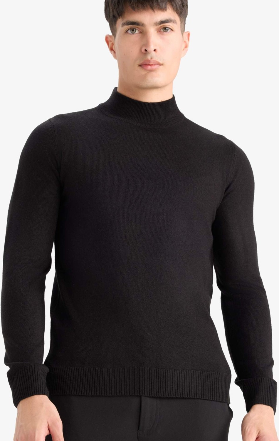 DeFacto Slim Fit Dar Kesim Balıkçı Yaka Basic Düz Triko Kazak R1127AZ25WN görsel 7