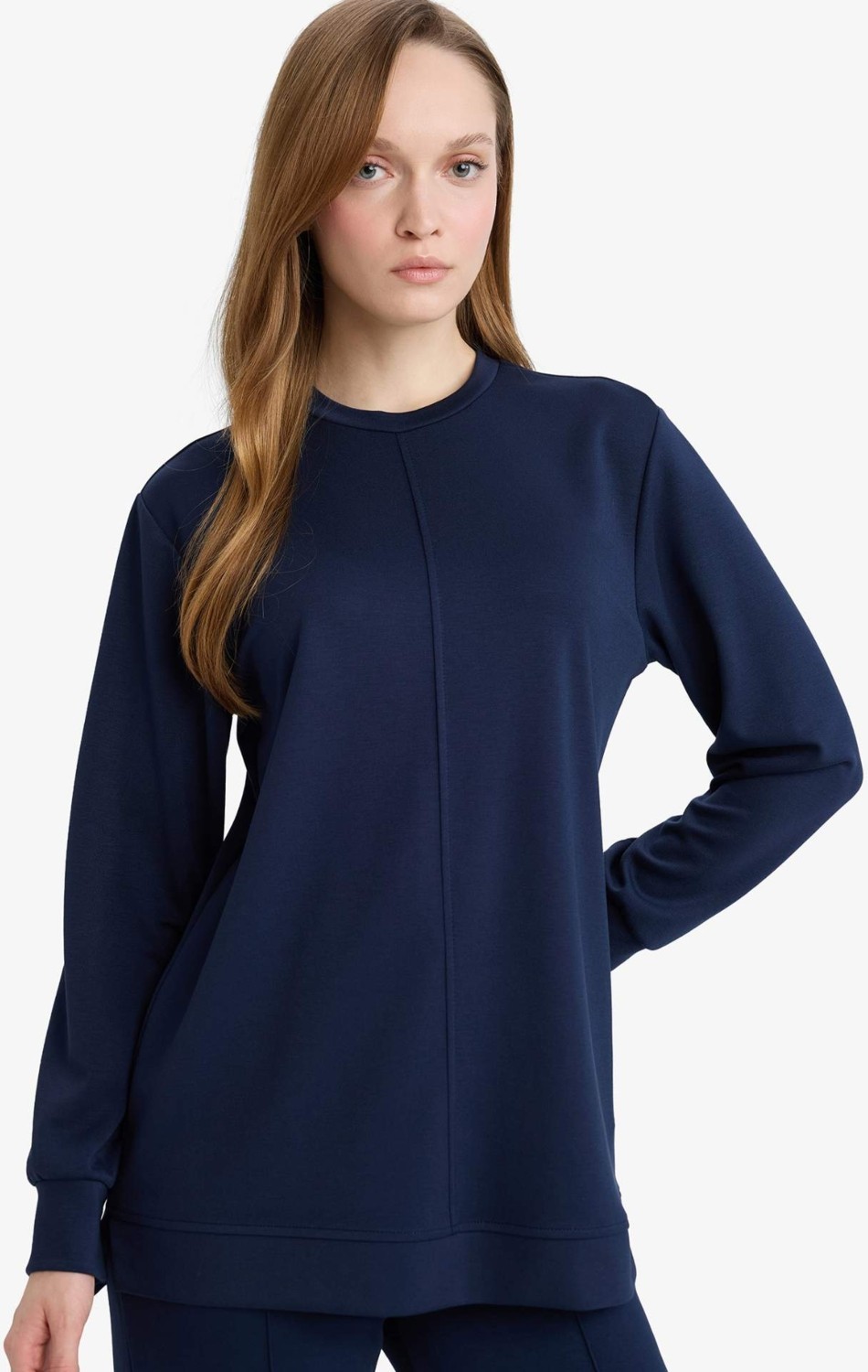 DeFacto Regular Fit Bisiklet Yaka Uzun Kollu Tunik F5117AX26SP