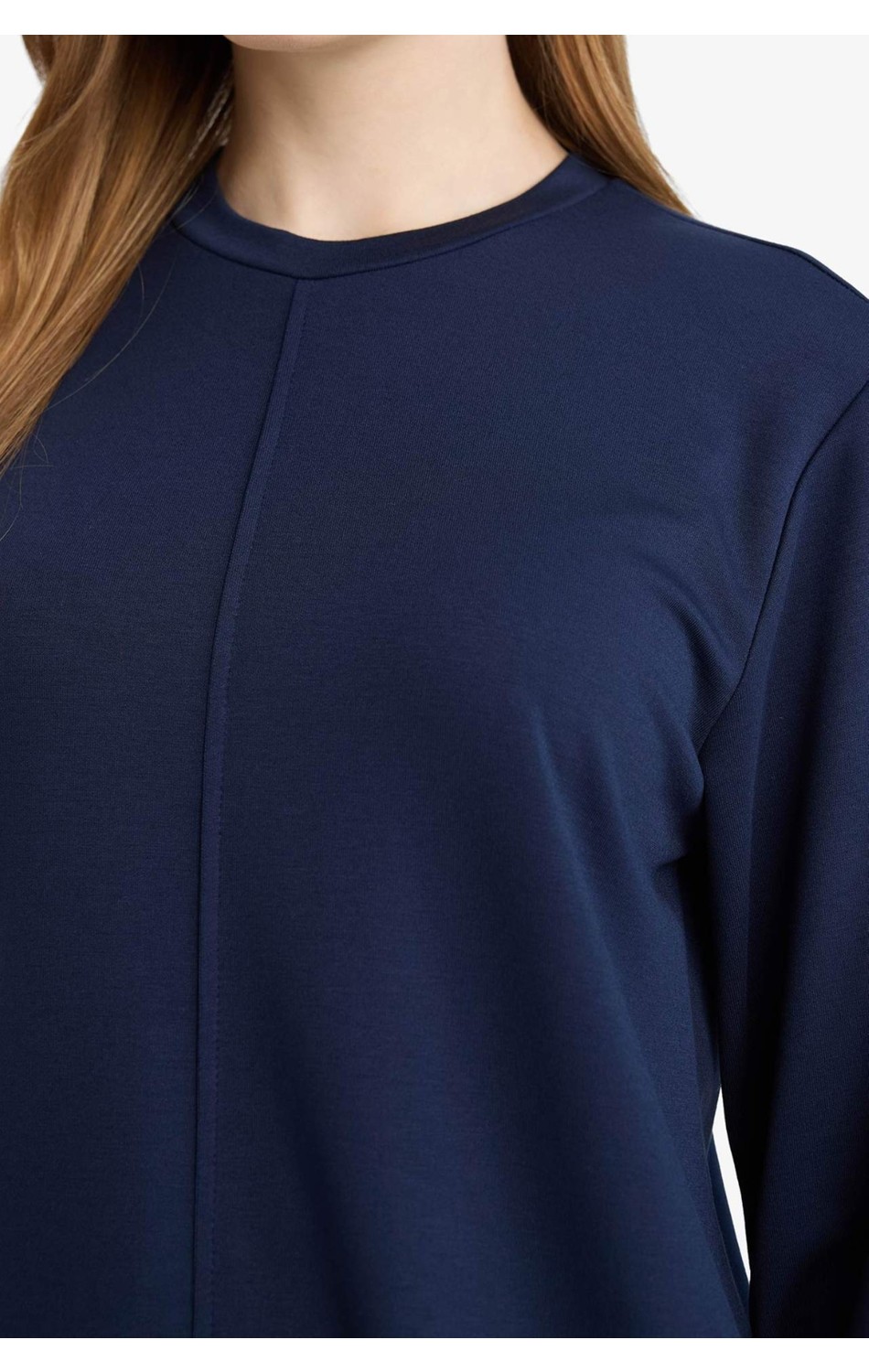 DeFacto Regular Fit Bisiklet Yaka Uzun Kollu Tunik F5117AX26SP görsel 4