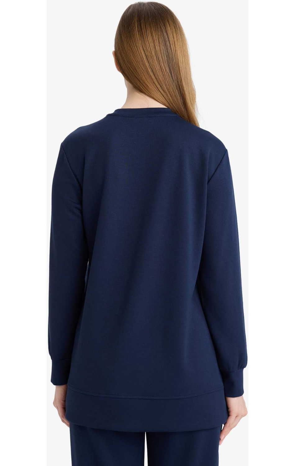 DeFacto Regular Fit Bisiklet Yaka Uzun Kollu Tunik F5117AX26SP görsel 6
