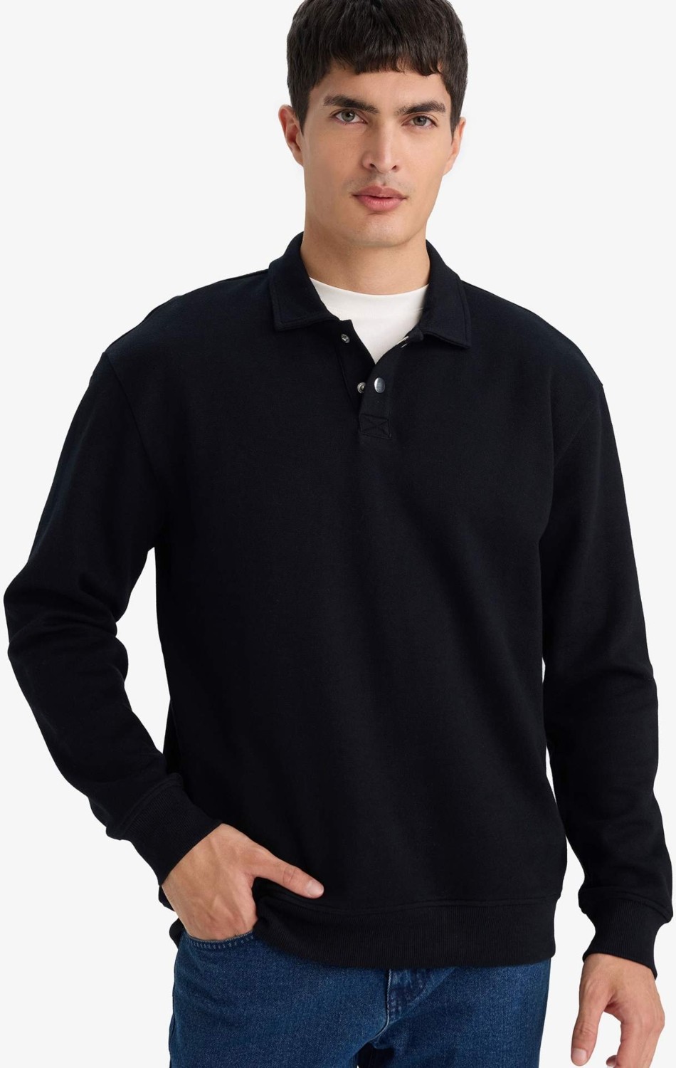 DeFacto Pamuklu Regular Fit Sweatshirt F9324AX26SP görsel 7