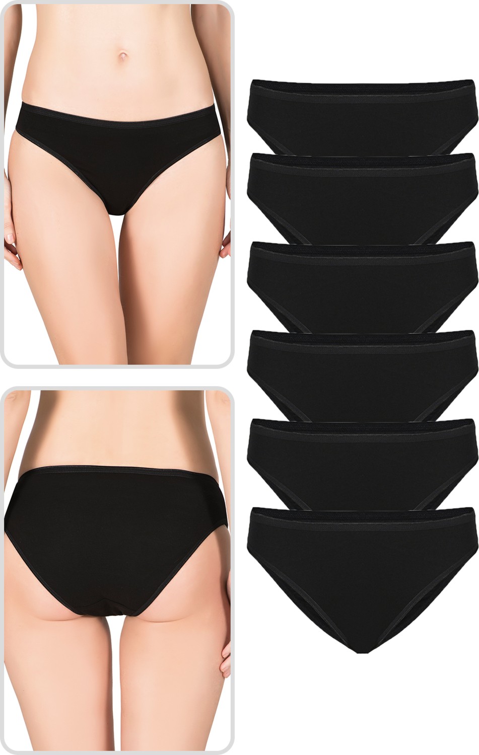 Özkan Underwear Özkan 23926 6'lı Paket Kadın Viskon Esnek Rahat Slip Külot görsel 4