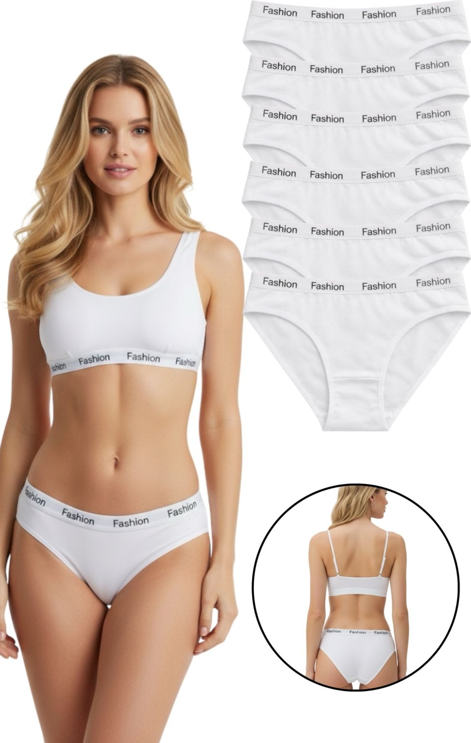 Exlove 6'lı Fashion Kadın Pamuklu Bikini Külot - Esnek Bel Günlük Rahat Iç Çamaşırı
