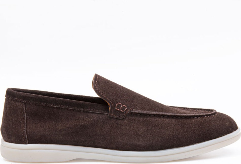 Vantaggio Shoes Erkek Loafer Ayakkabı %100 Hakiki Deri Süet Taban Düz Model