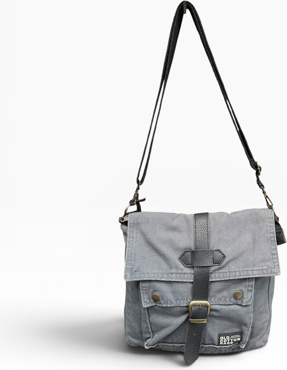 Old Cotton Cargo Kumaş Postacı Omuz Çantası Unisex Branco Bag Camel
