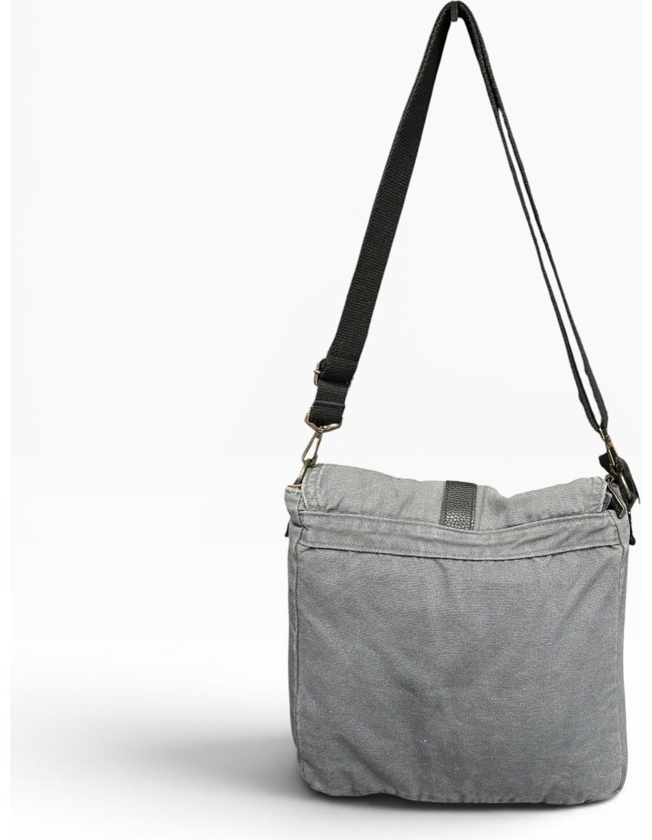 Old Cotton Cargo Kumaş Postacı Omuz Çantası Unisex Branco Bag Camel görsel 3