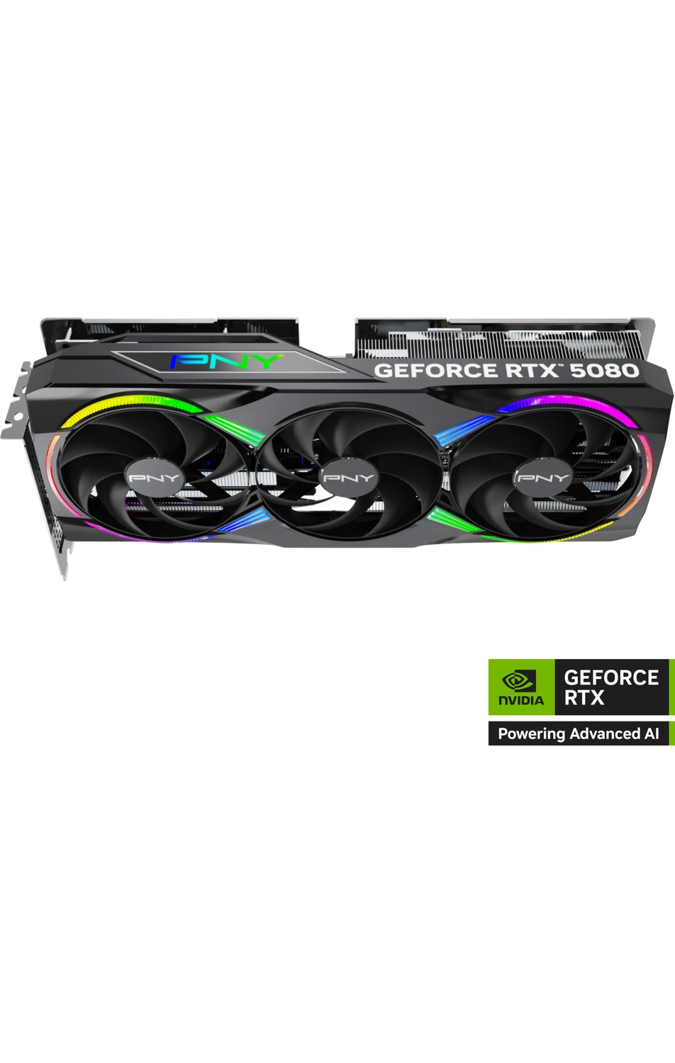 Resim Pny Geforce Rtx 5080 16GB Gddr7 256BIT Pcı-E 5.0 Argb Epıc-X Oc 3 Fanlı Ekran Kartı VCG508016TFXXPB1-O 