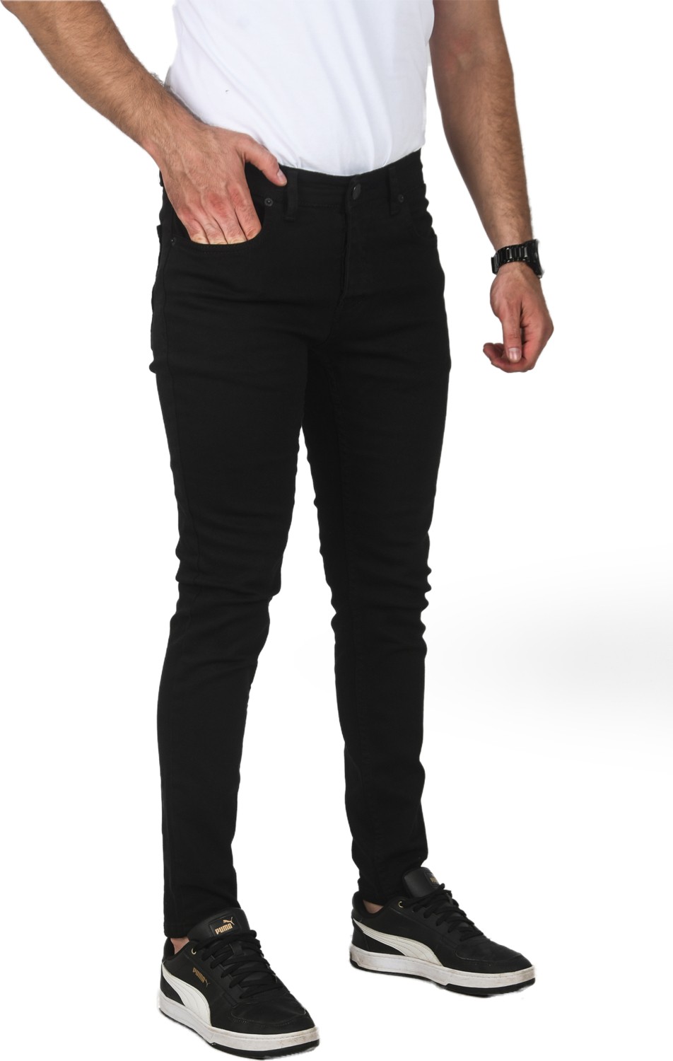 Deepsea Siyah Likralı Jeans Skinny Fit Esnek Kot Pantolon 2004157 görsel 3