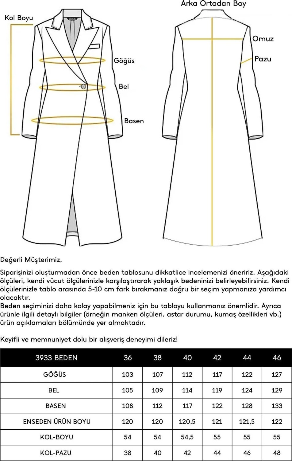 Olcay Çıt Çıt Kapamalı Kolu Patlı Düşük Kol Oversize Kaban Koyu Gri 3933 görsel 8