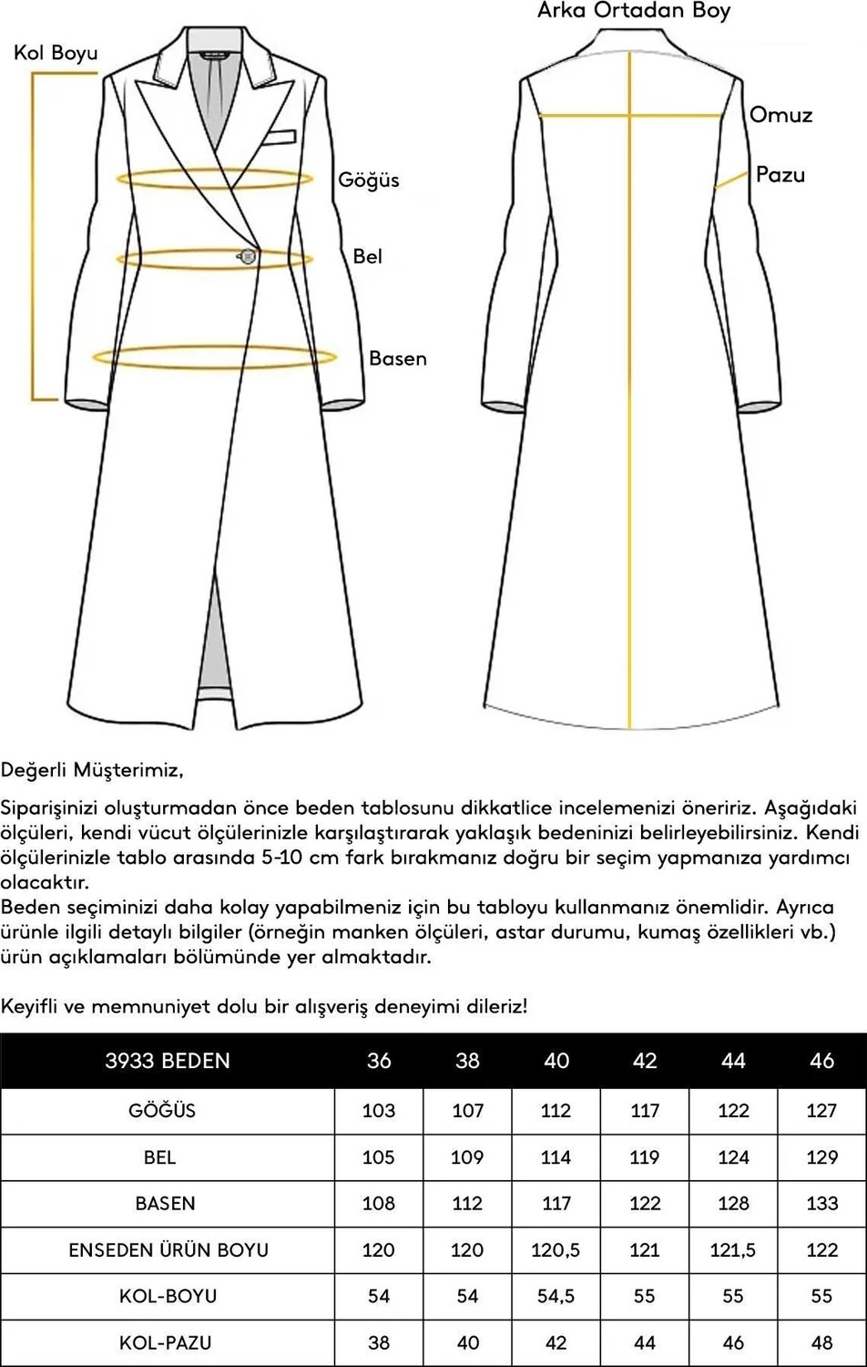 Olcay Oversize Kaban Kadın Siyah Düz Dokuma Polyester Karışımlı Astarlı 2024 Sonbahar Kış görsel 6