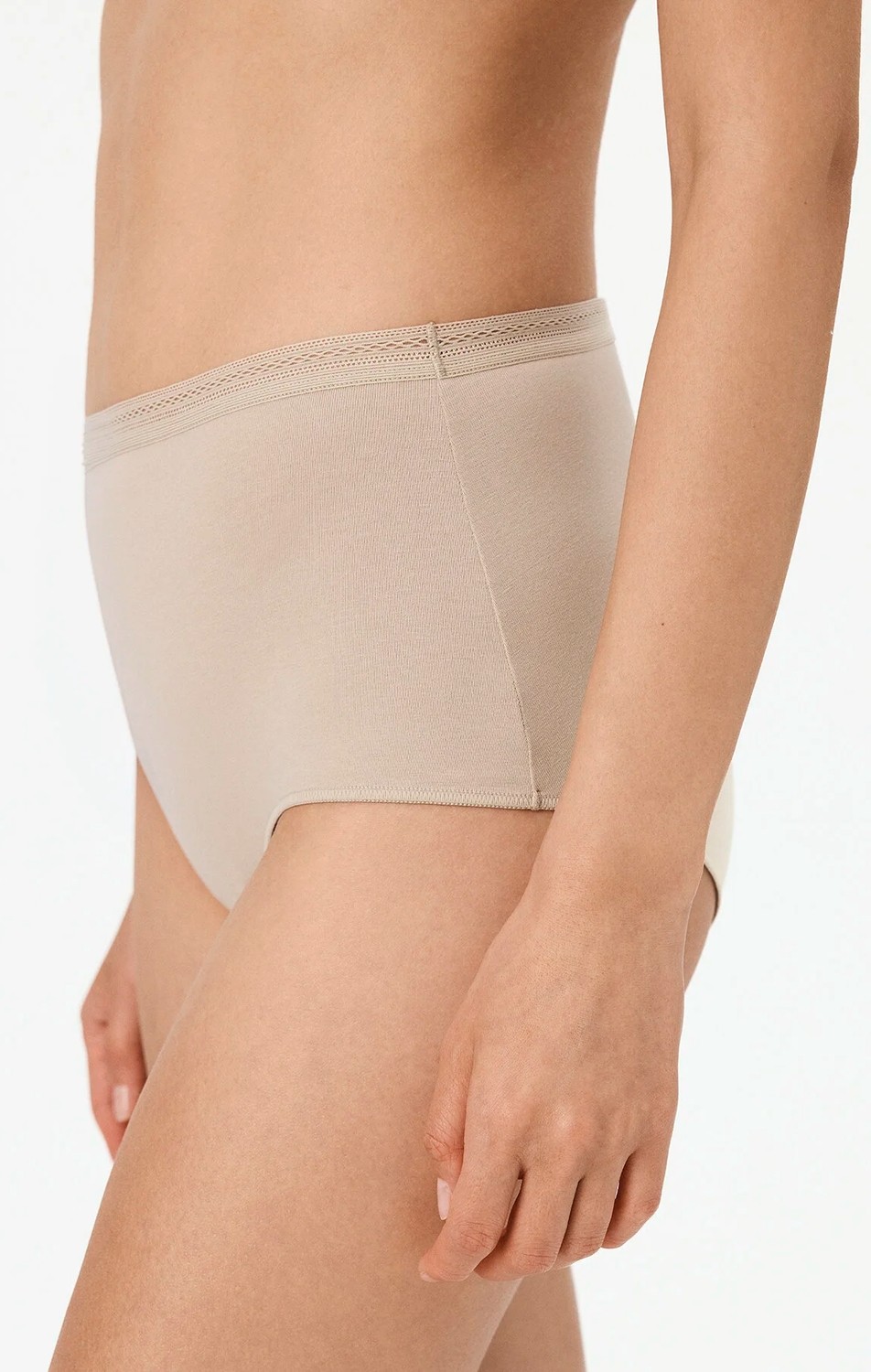 Penti Bej Easy Pamuklu Yüksek Bel Slip Külot