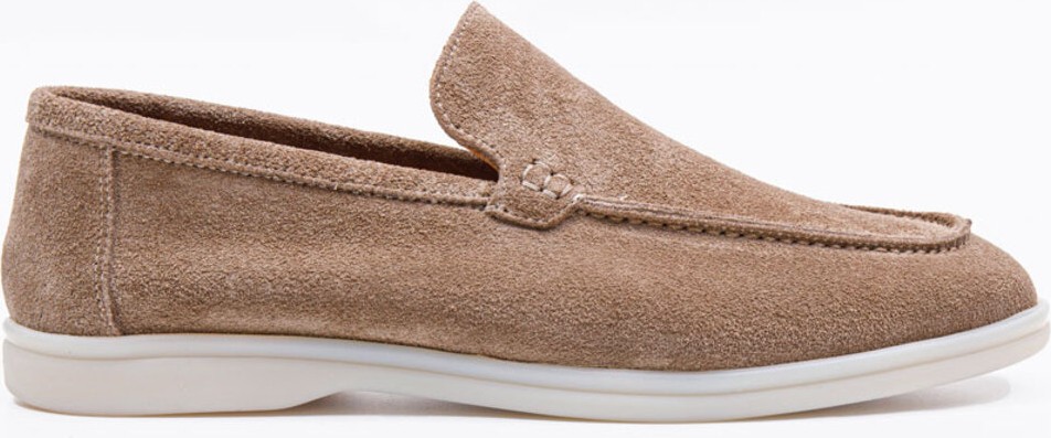 Vantaggio Shoes Erkek Loafer Ayakkabı %100 Hakiki Deri Süet Taban Düz Model görsel 5