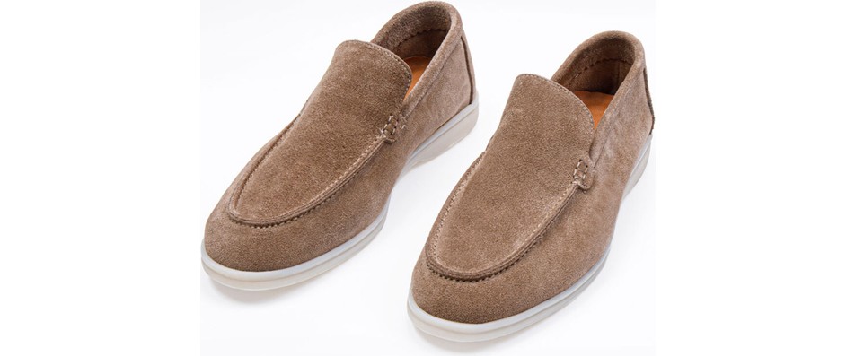 Vantaggio Shoes Erkek Loafer Ayakkabı %100 Hakiki Deri Süet Taban Düz Model görsel 6