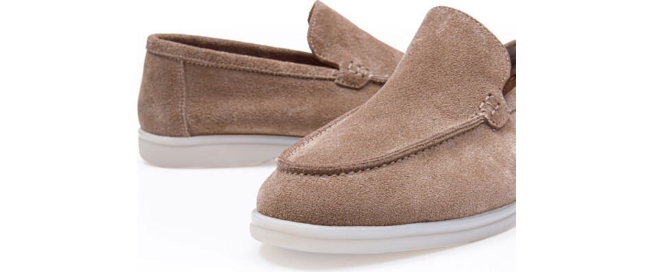 Vantaggio Shoes Erkek Loafer Ayakkabı %100 Hakiki Deri Süet Taban Düz Model görsel 8