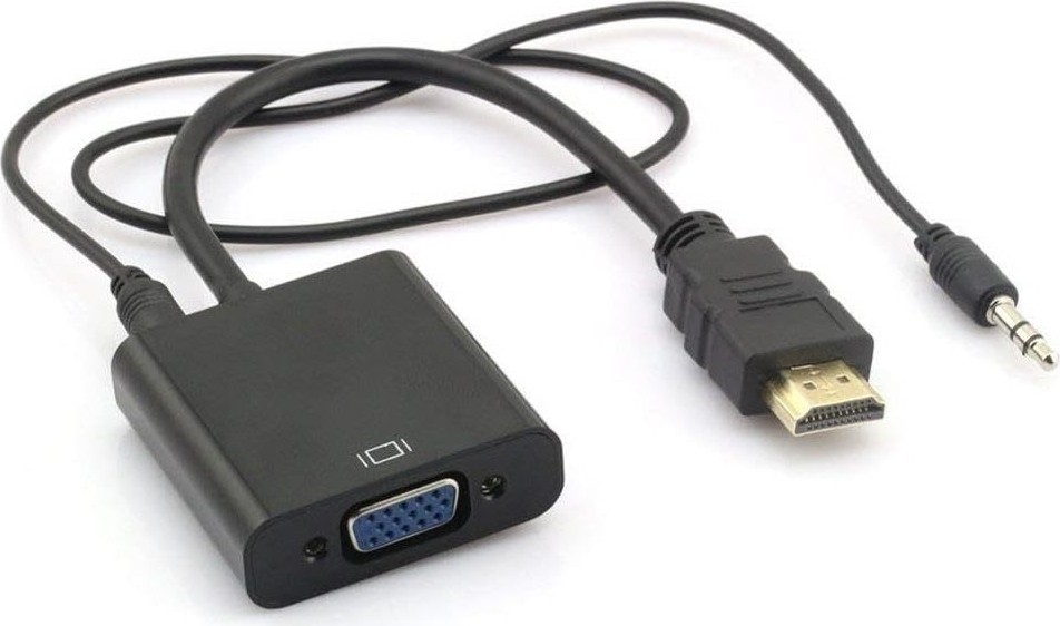 Aesco HDMI To VGA Ses Destekli Monitör Dönüştürücü Kablo Çevirici Adaptör görsel 4