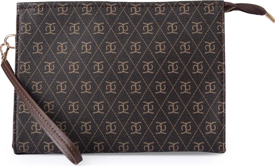Glondy Sasha Suni Deri Clutch Kadın Portföy El Çantası Bej