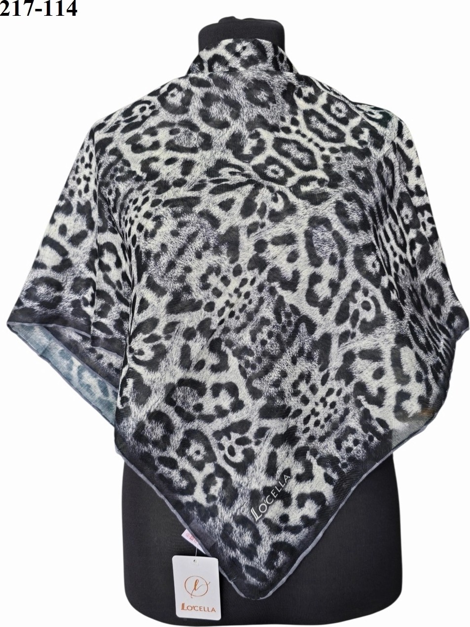 Lo'cella Soft Pamuk Eşarp (Leopar Desen) 217-114 görsel 2
