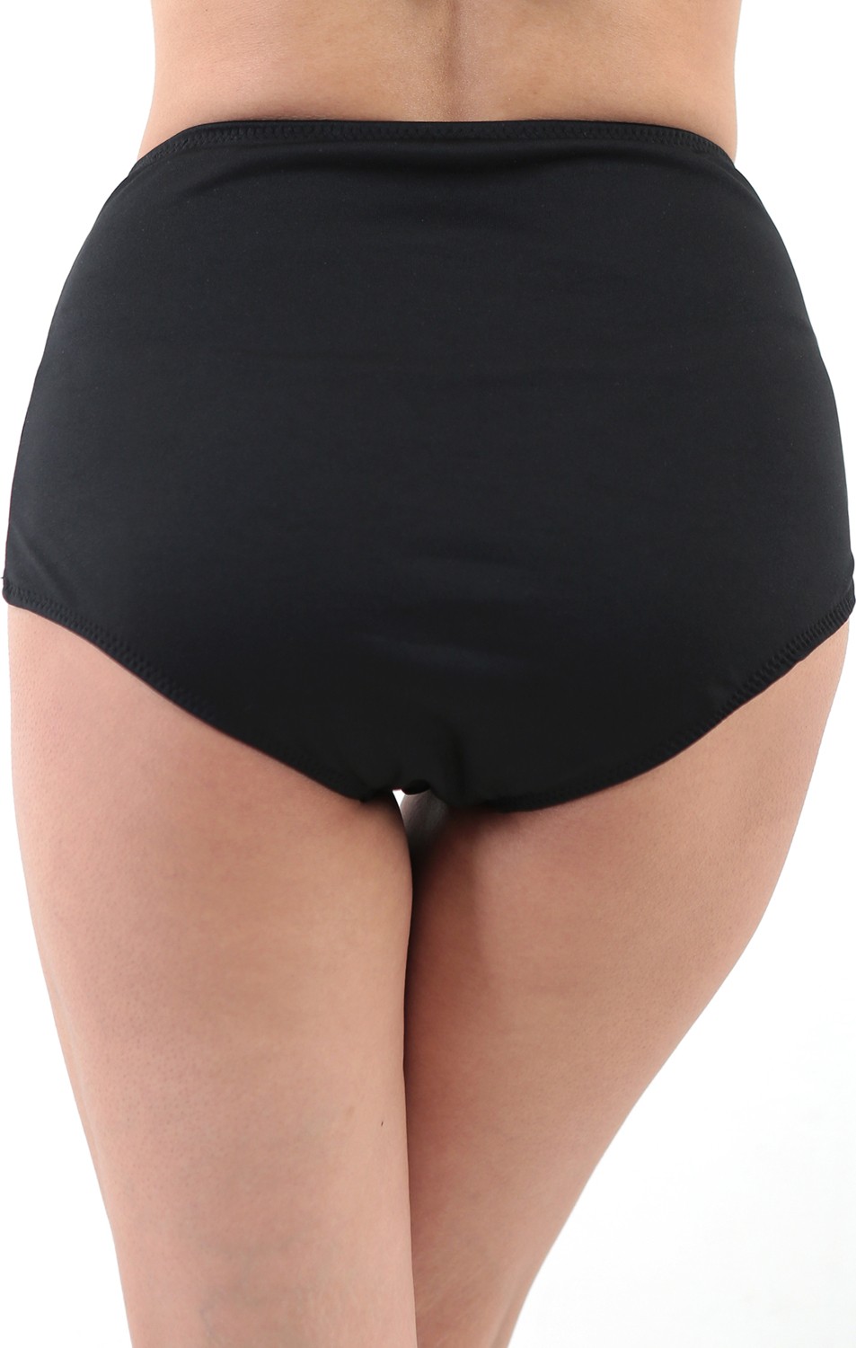 Sea Queen Kadın Büyük Beden Yüksek Bel Toparlayıcı Likralı Kumaş Bikini Altı görsel 3