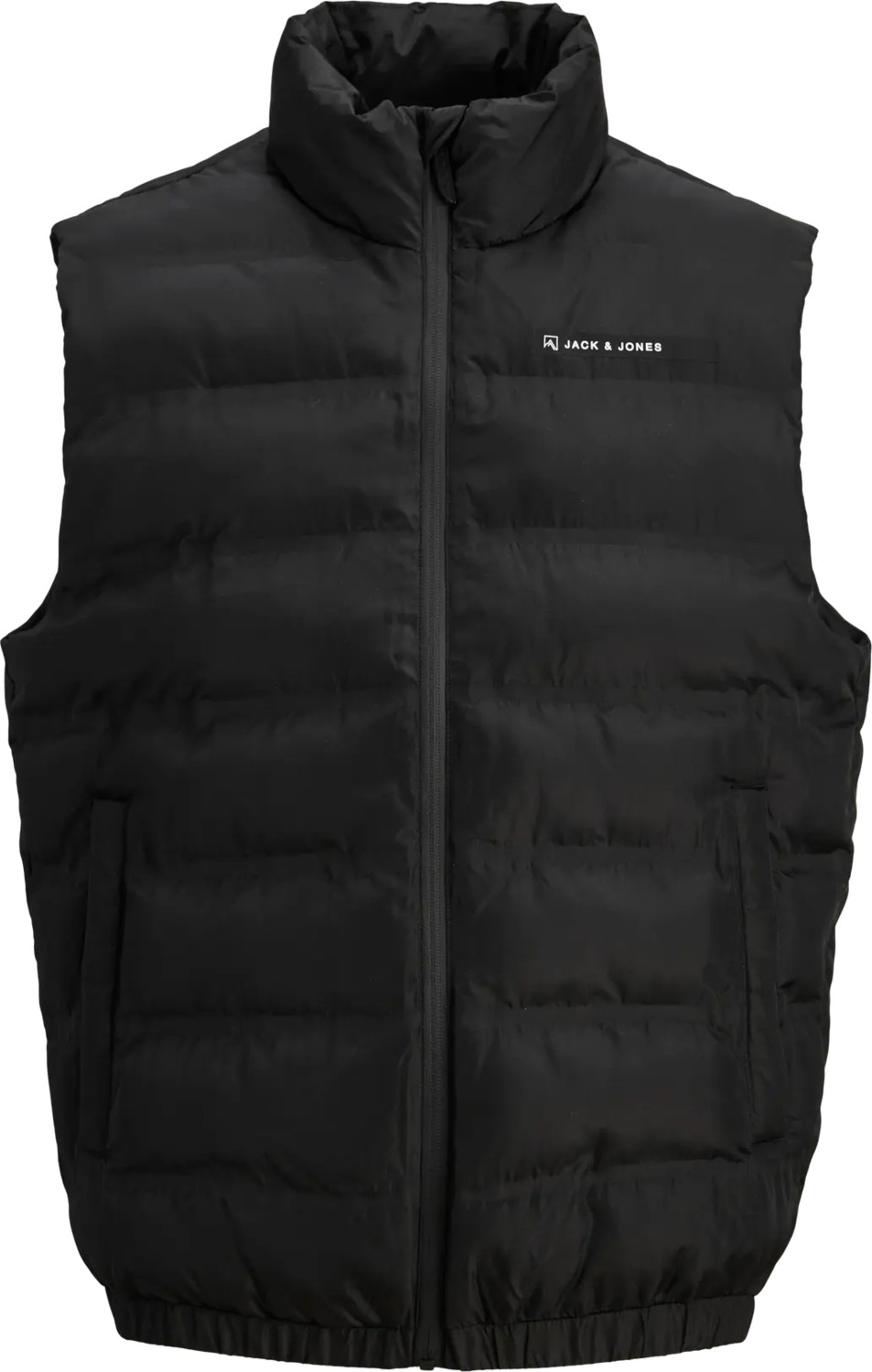 Jack & Jones Erkek Lacivert Dik Yaka Fermuarlı Yelek Regular Fit Günlük Stil Konforlu Tasarım 12286689
