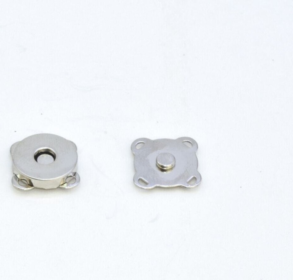 Orhan Çanta 10 Adet Dikmeli Çanta Mıknatısı 18MM Gümüş görsel 4