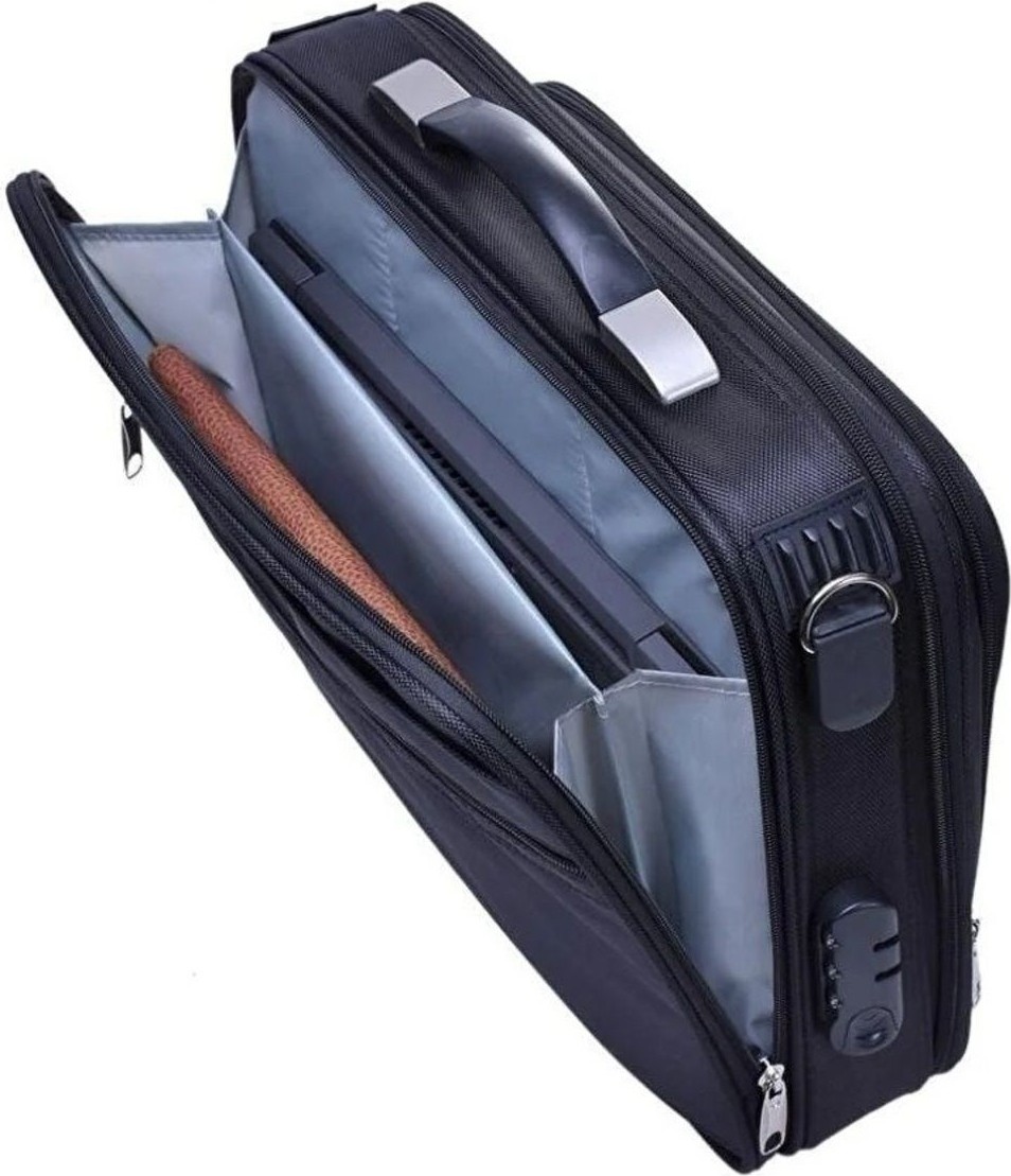 Case Club 217-1 Büyük Boy Kasalı Evrak Çantası 17 Inç Laptop Notebook Çantası görsel 5
