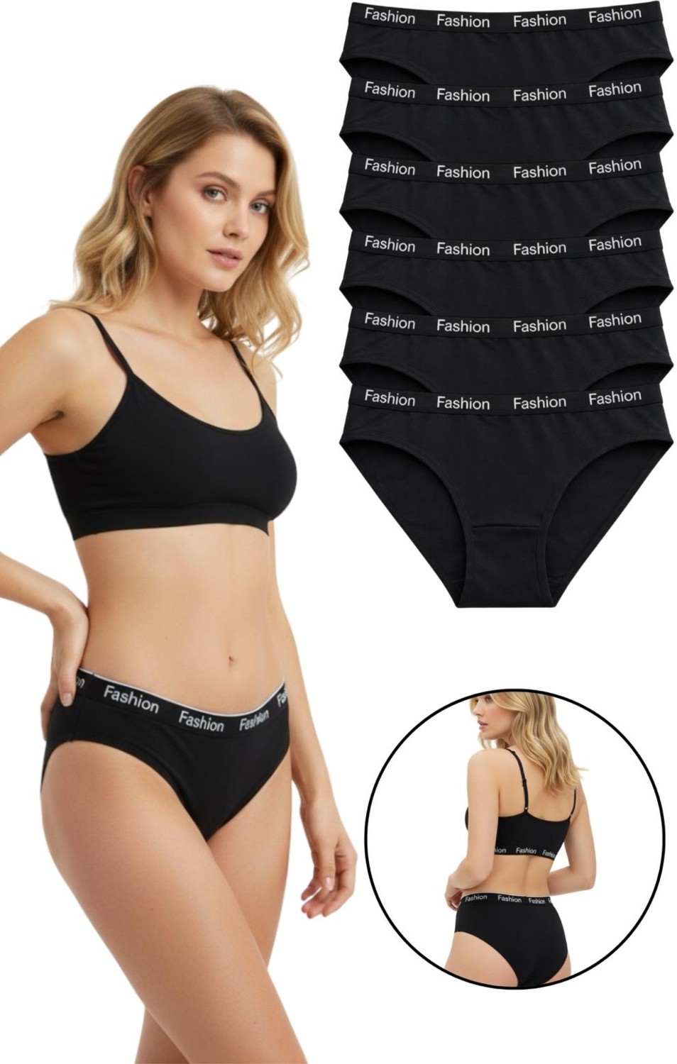 Exlove 6'lı Fashion Kadın Pamuklu Bikini Külot - Esnek Bel Günlük Rahat Iç Çamaşırı