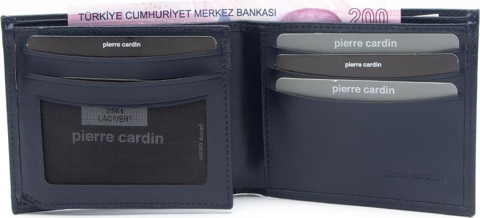 Happy Trend Pierre Cardin Deri Erkek Outlet Cüzdan Modeli PC2361S (Lacivert) görsel 2