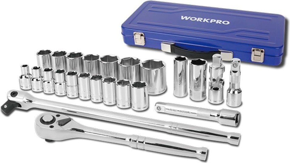 Aesco Workpro WP202564 1/2'’ Cr-V 24 Parça Metrik Ağır Hizmet Lokma Takımı görsel 3