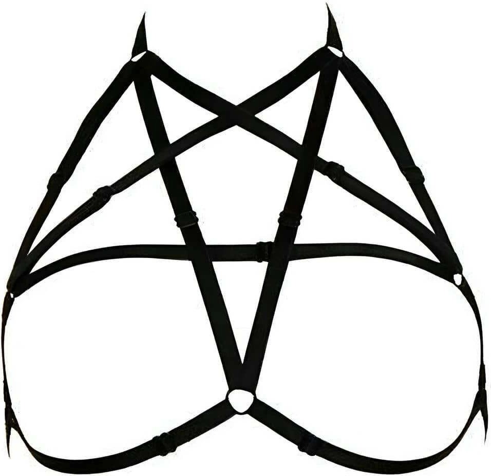 MTM My The Mall Giyim Göğüs Bölgesi Şık Pentagram Harness - BRF170 görsel 3