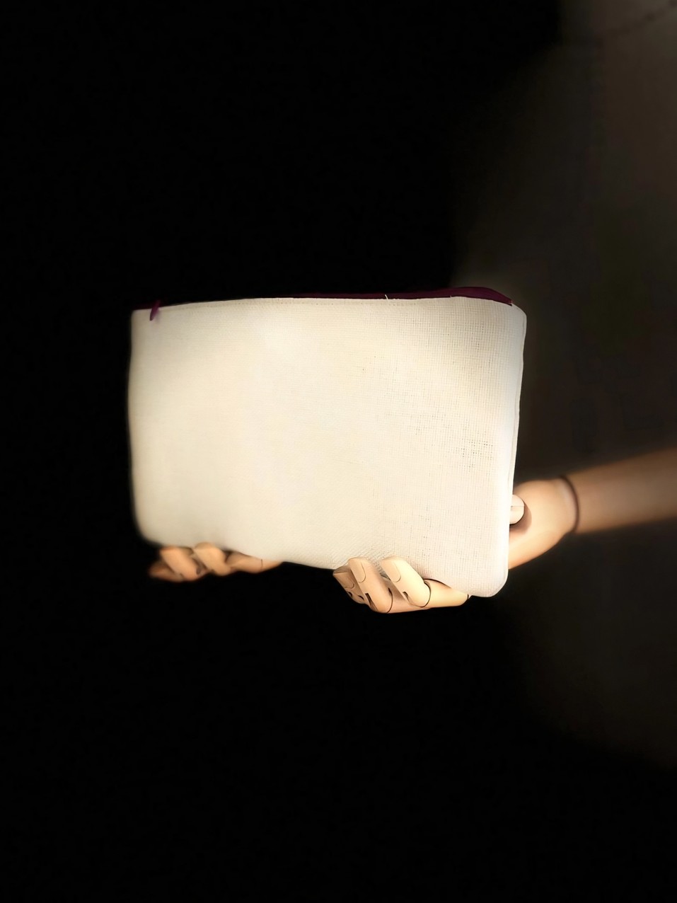 Ggart Handmade Bellıs Nakışlı Keten Portföy Clutch Çanta V1 görsel 3