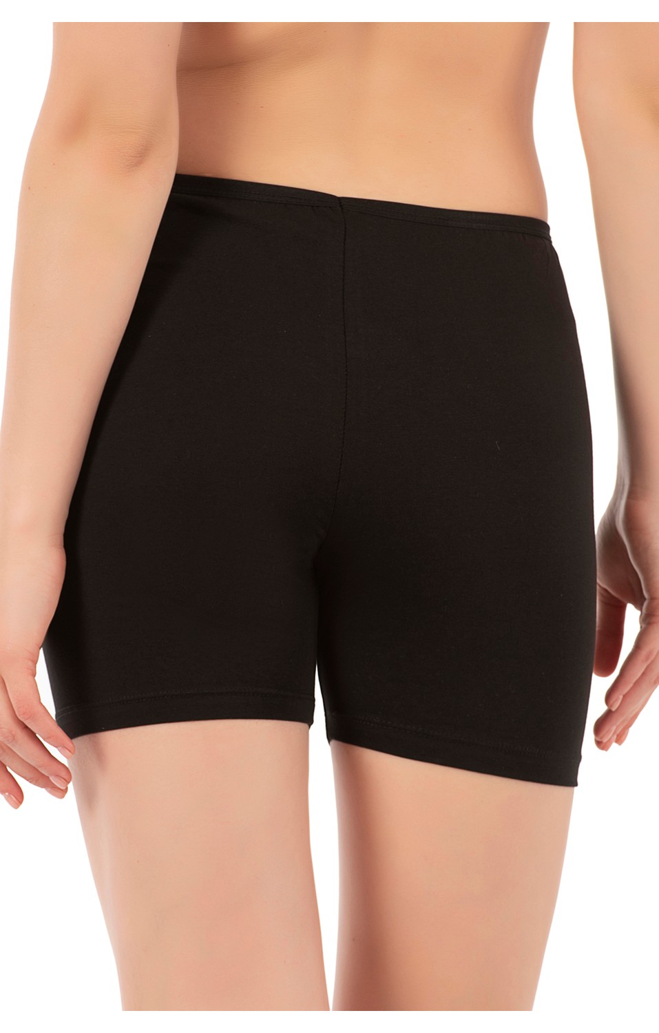 Özkan Underwear Özkan 26591 3'Lü Paket Kadın Pamuklu Likralı Esnek Ara Boy Diz Üstü Kısa Tayt Şort Boxer görsel 5