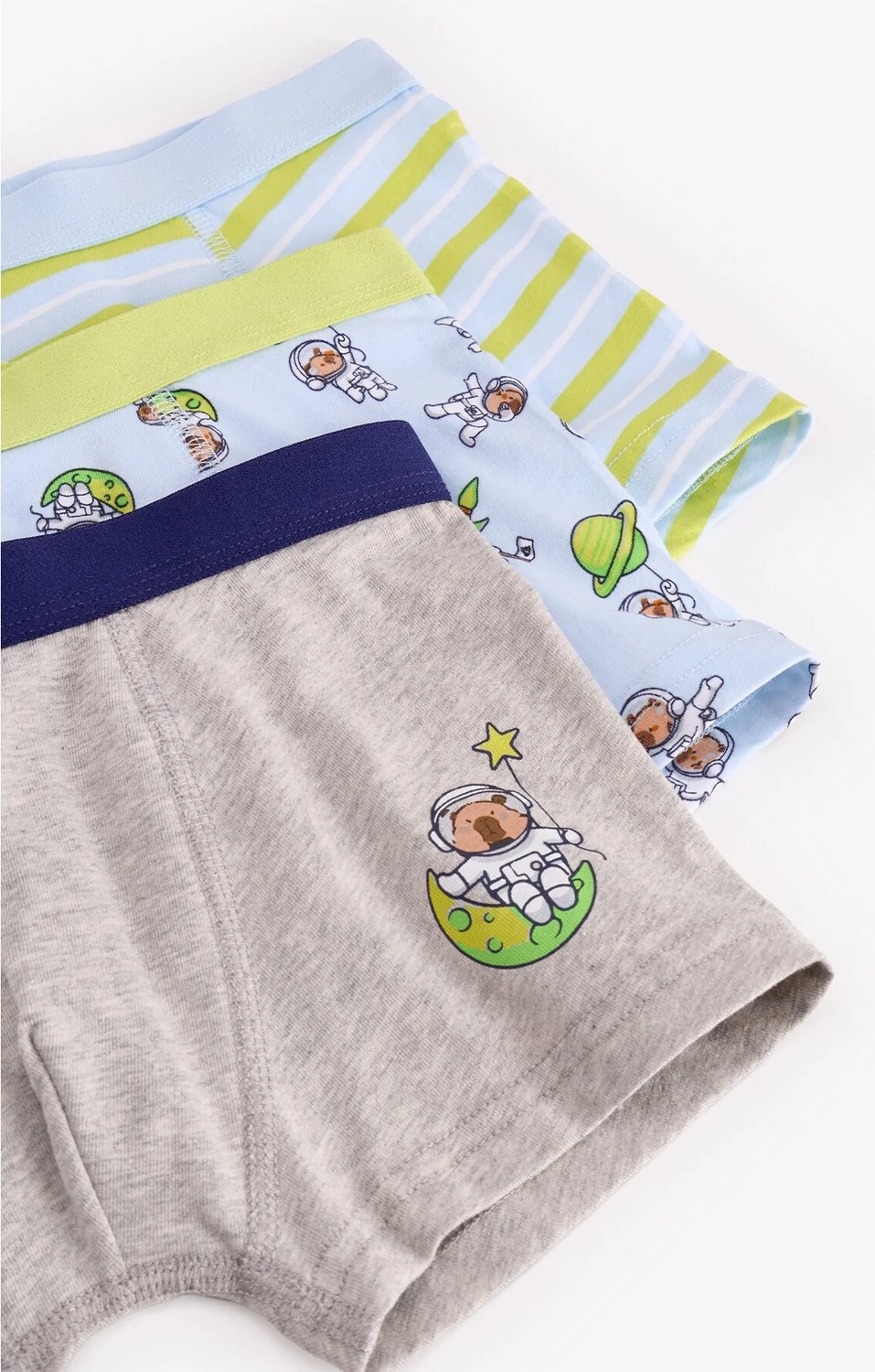 Penti Erkek Çocuk Mavi Capybaras Space Pamuklu 3'lü Boxer görsel 5