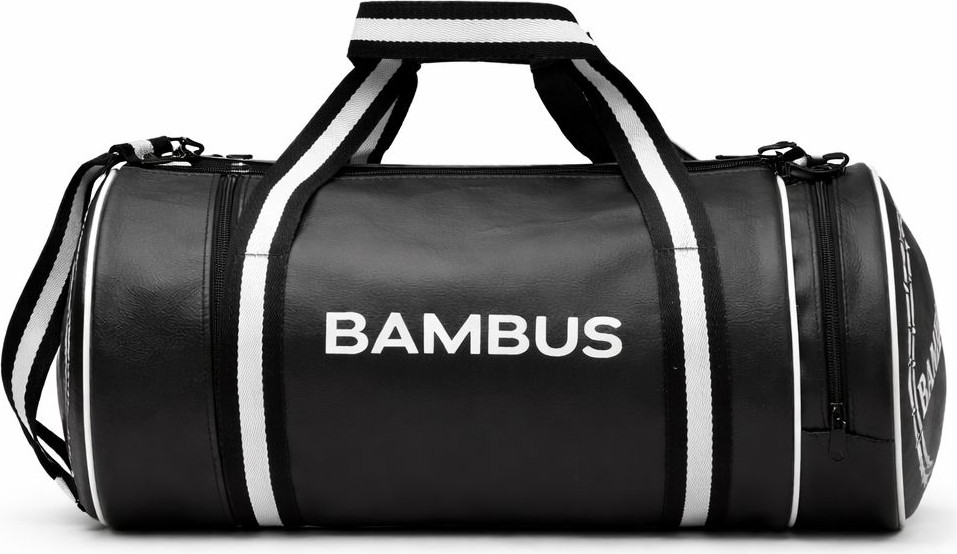 Bambus Home Silindir Spor ve Seyahat Çantası Suni Deri Omuz Çantası Unisex Su Geçirmez