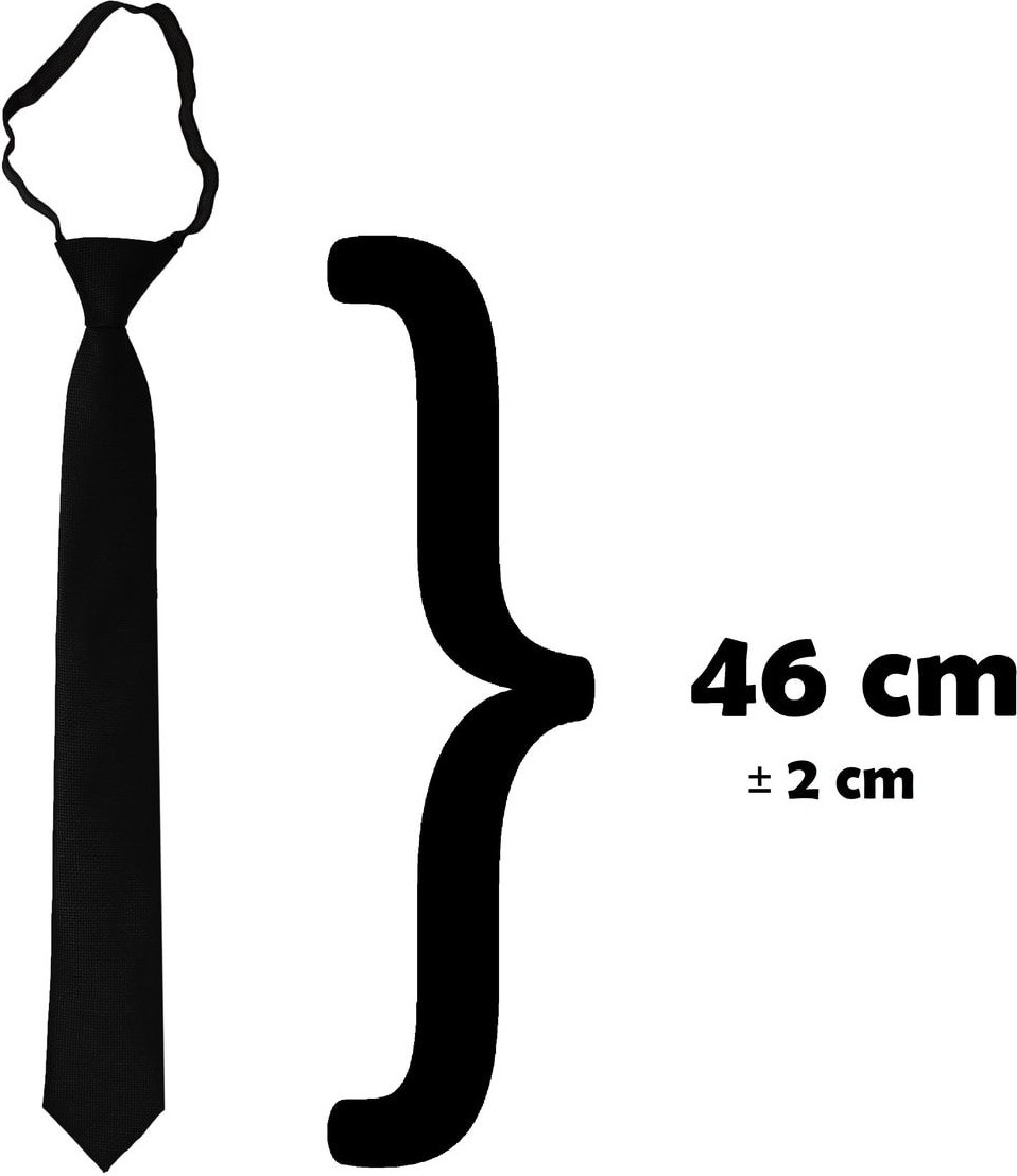 BLC Basic Line Co. Siyah Renk Düz Lastikli Hazır Bağlanmış 6 cm Genişliğinde Kravat görsel 6