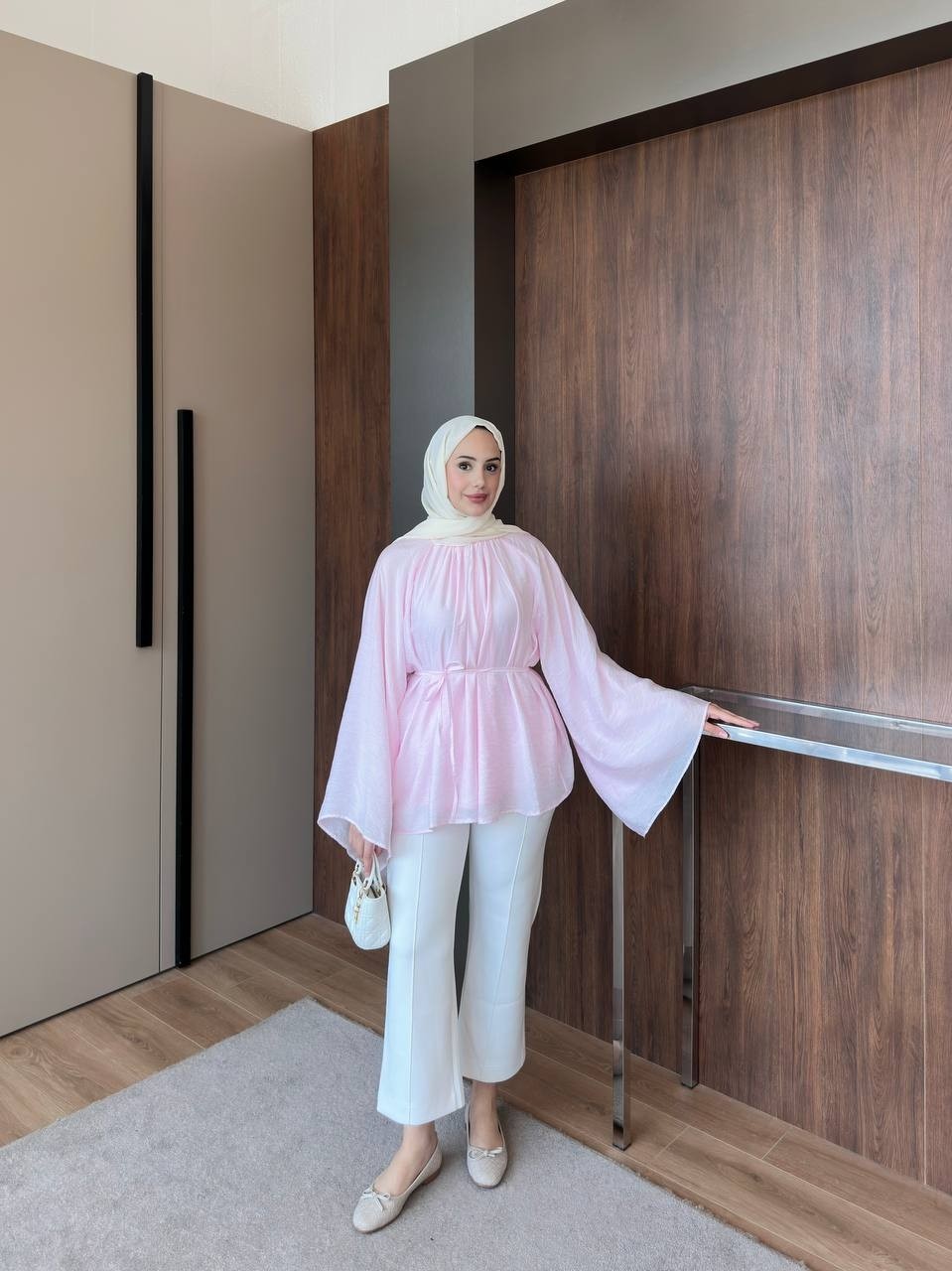 Trendparis Yarasa Kol Astarlı Bluz Mavi