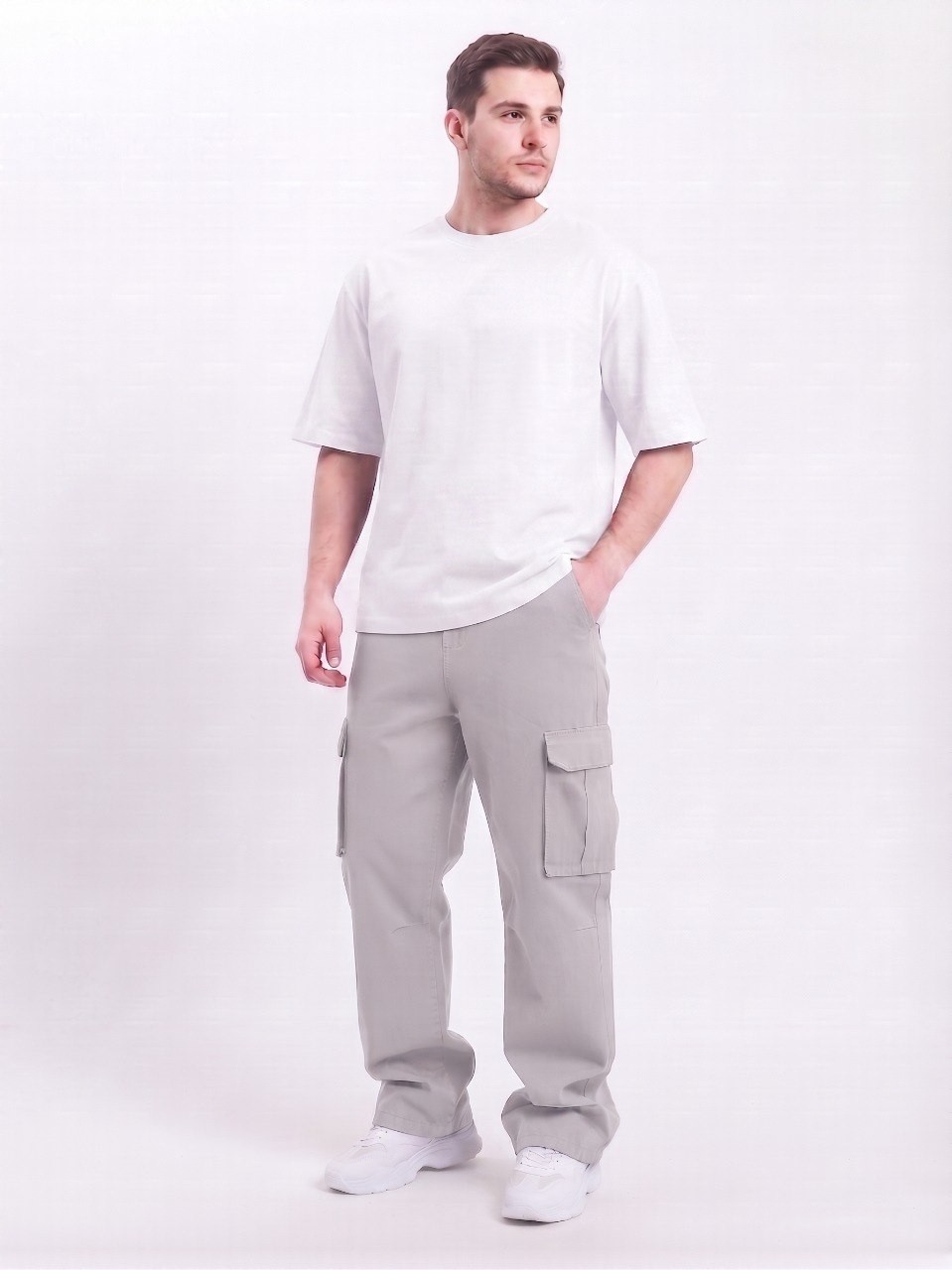 Wkm Erkek Gabardin Baggy Fit Kargo Pantolon görsel 7